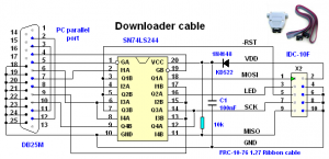 Схема avr-isp программатора