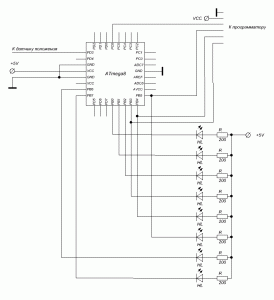 Схема светодиодной вертушки Схема светодиодной вертушки