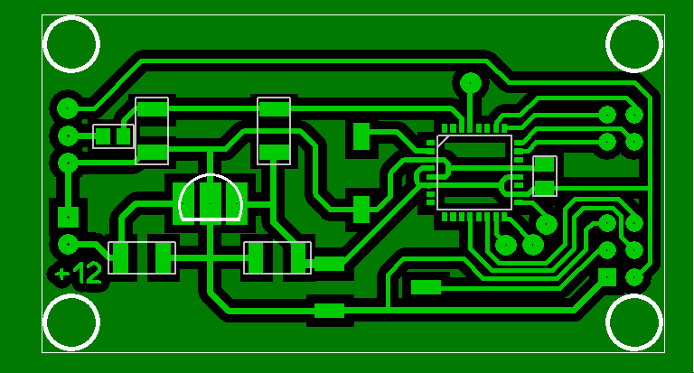 Емкостной датчик уровня топлива на ATMega8A. Модуль дисплея Емкостной датчик уровня топлива на ATMega8A. Чертеж платы модуля дисплея