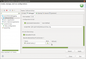 System Workbench for STM32. Как настроить программатор