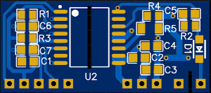 Драйвер IGBT транзисторів на A316J. Плата. Вигляд зверху