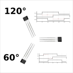 Датчики Холла 120/60 градусів